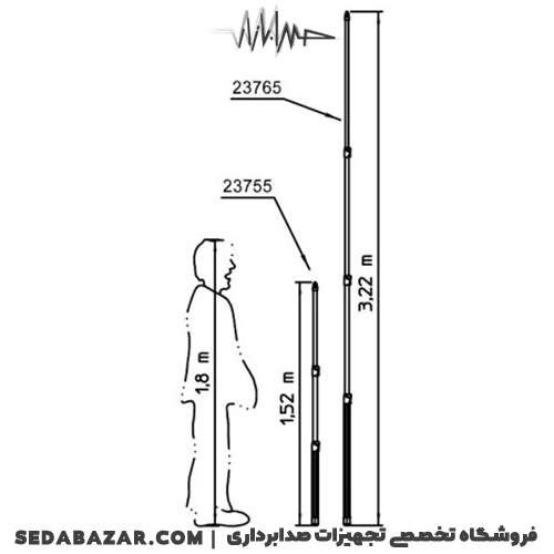 K&M - 23765 Microphone Fishing Pole بوم صدابرداری
